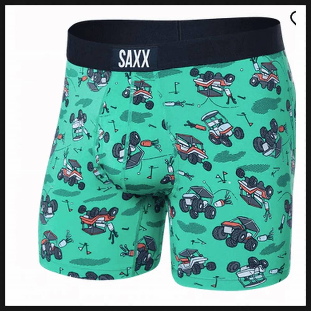 NEW SAXX men's ultra boxer brief in off course carts